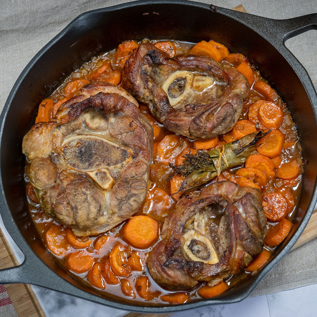 Jarret de Veau avec Os Tranché